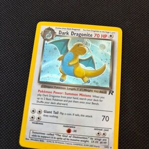Dark Dragonite Pokemon Trading Card holo 5/82